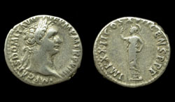 Domitian, Denarius, Minerva Holding Scepter reverse